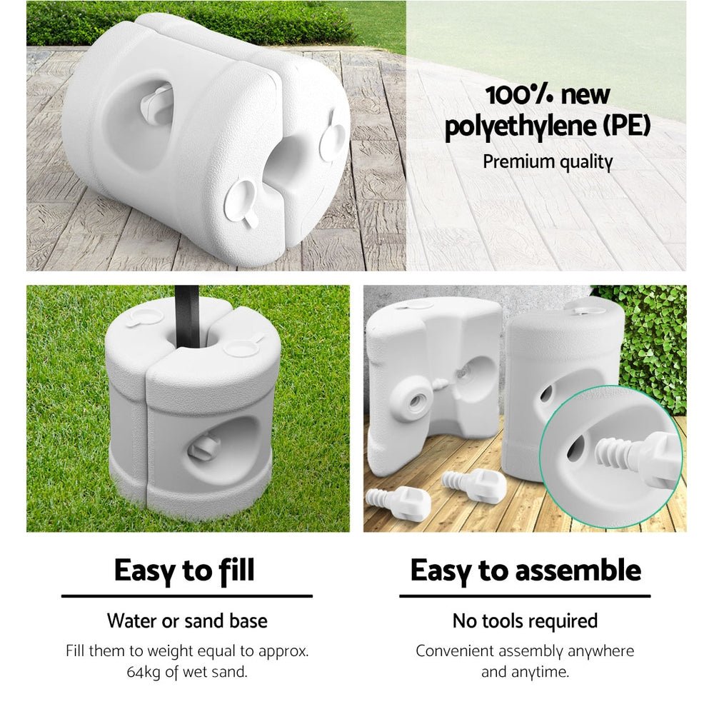 Gazebo Pop Up Marquee 3mx3m Folding 500D Wedding Tent Base Pod Black - Direct On Sale