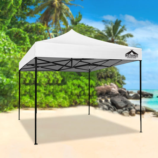 Gazebo Pop Up Marquee 3mx3m Folding 500D Wedding Tent White - Direct On Sale