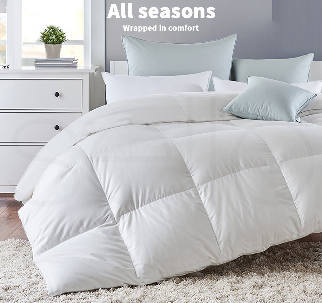 Goose Down Quilt 700GSM Duvet Doona Quilts Winter All Season Queen King - Direct On Sale