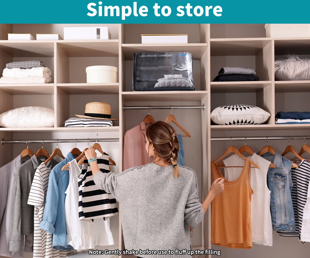 Goose Down Quilt 700GSM Duvet Doona Quilts Winter All Season Queen King - Direct On Sale