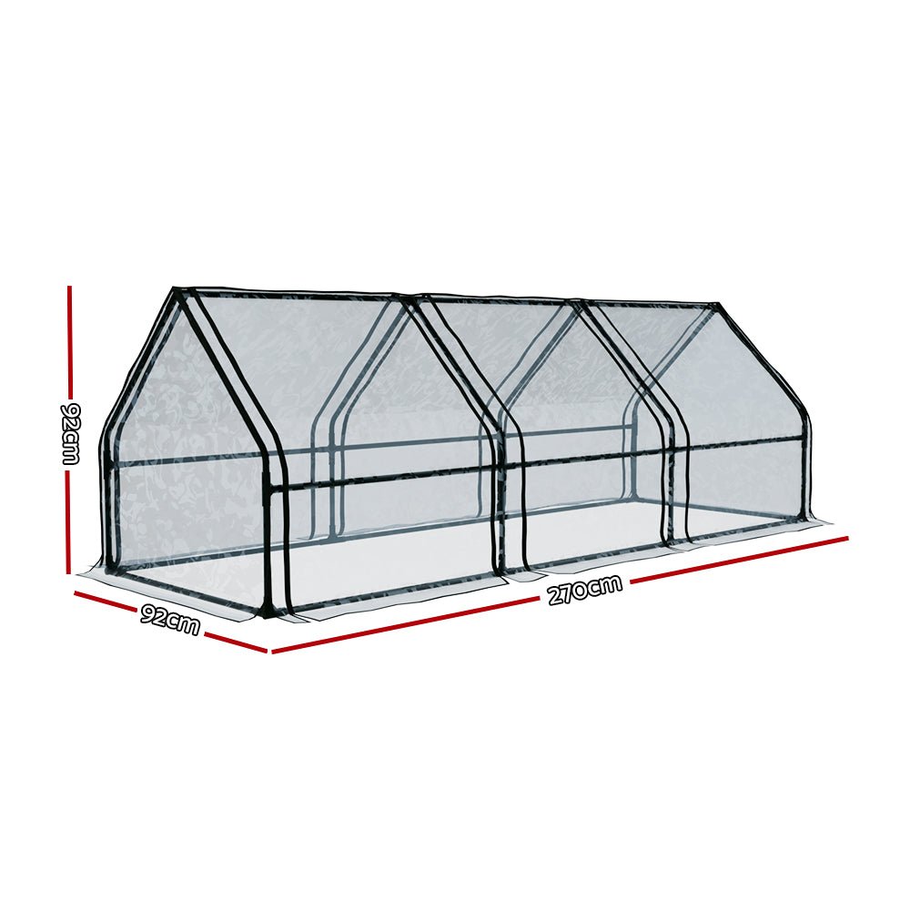 Greenhouse 2.7x0.9x0.9M Mini Green House Raised Garden Bed Planter Box - Direct On Sale