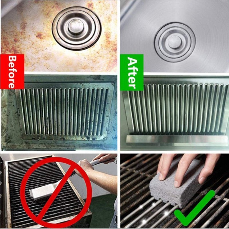 Heavy Duty Pumice Stone Grill Cleaning Bricks (5 - Pack) Grill BBQ Cleaner Grease Remover - Direct On Sale