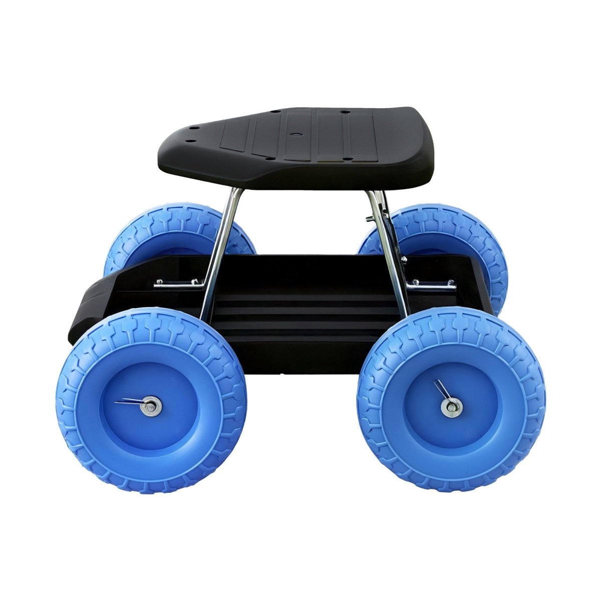 Heavy Duty Rolling Garden Seat - Work Stool with Tool Storage Tray, 200kg - Direct On Sale