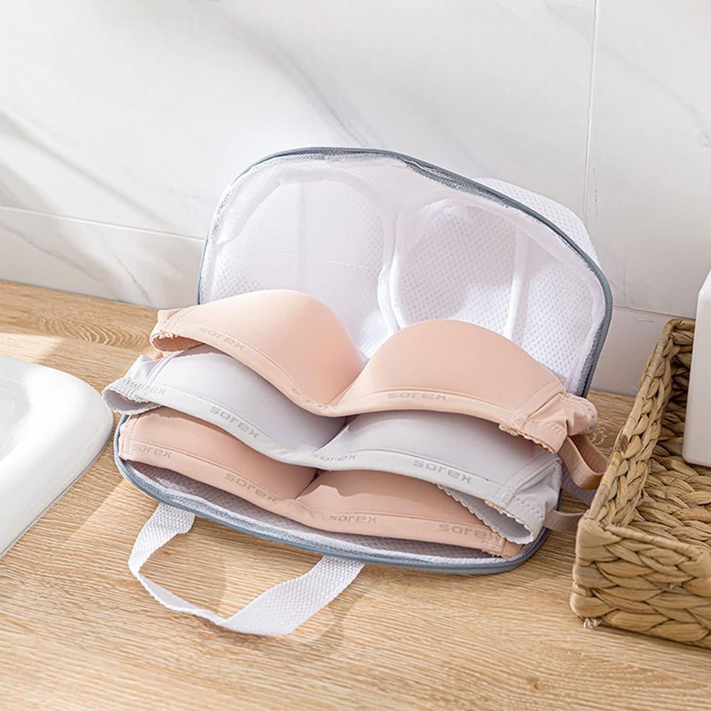 High Permeability Mesh Bra - shaped Lingerie Laundry Bags With Handle And Zipper - Direct On Sale