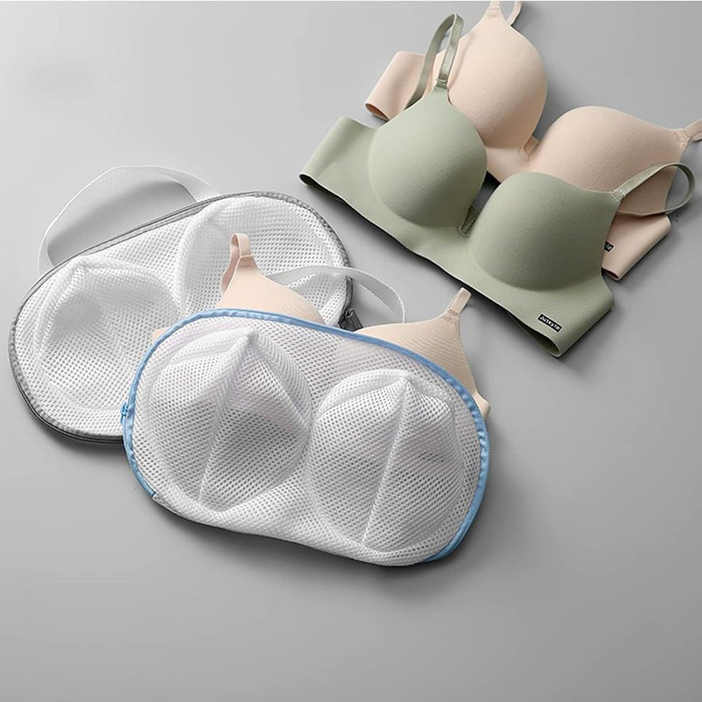 High Permeability Mesh Bra - shaped Lingerie Laundry Bags With Handle And Zipper - Direct On Sale