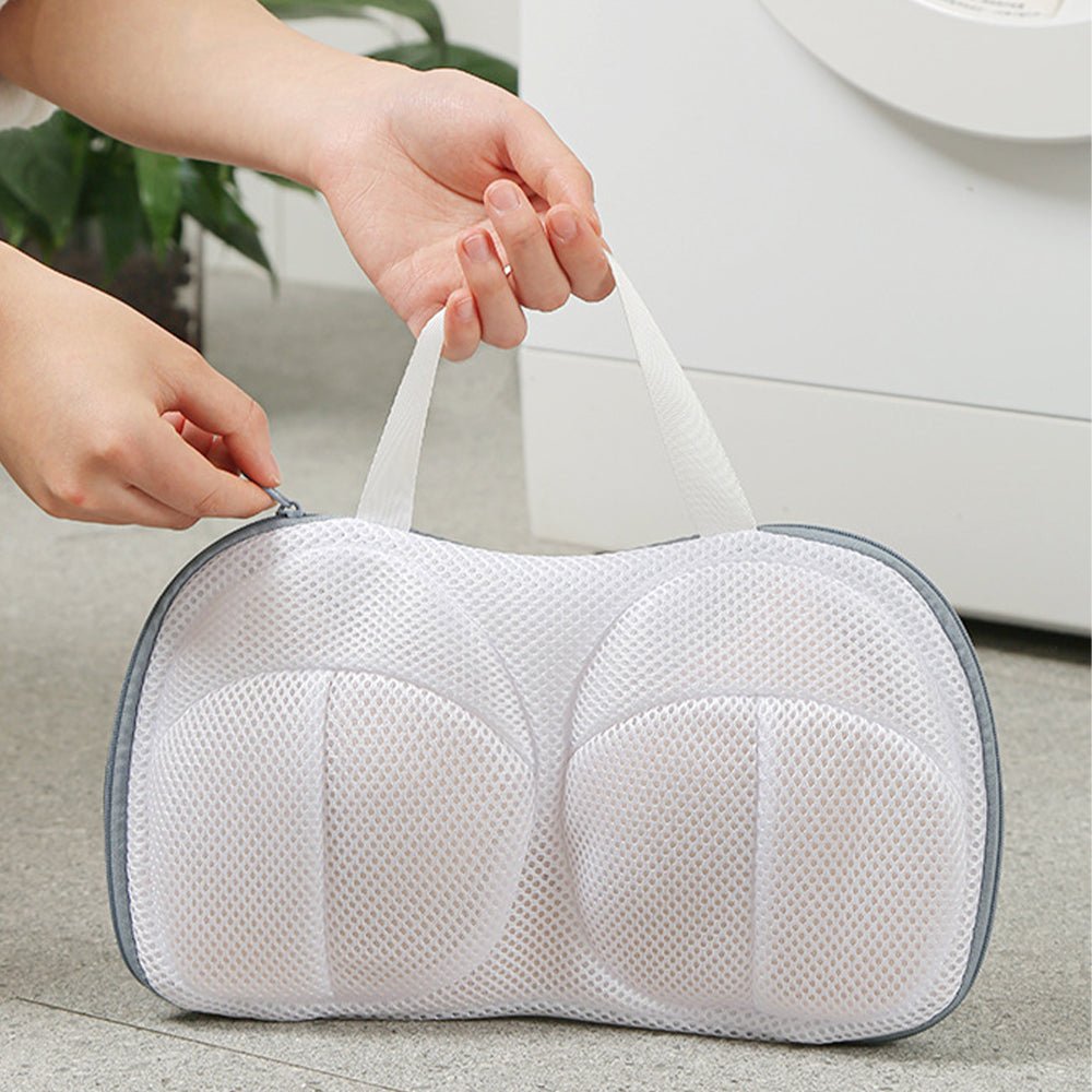 High Permeability Mesh Bra - shaped Lingerie Laundry Bags With Handle And Zipper - Direct On Sale