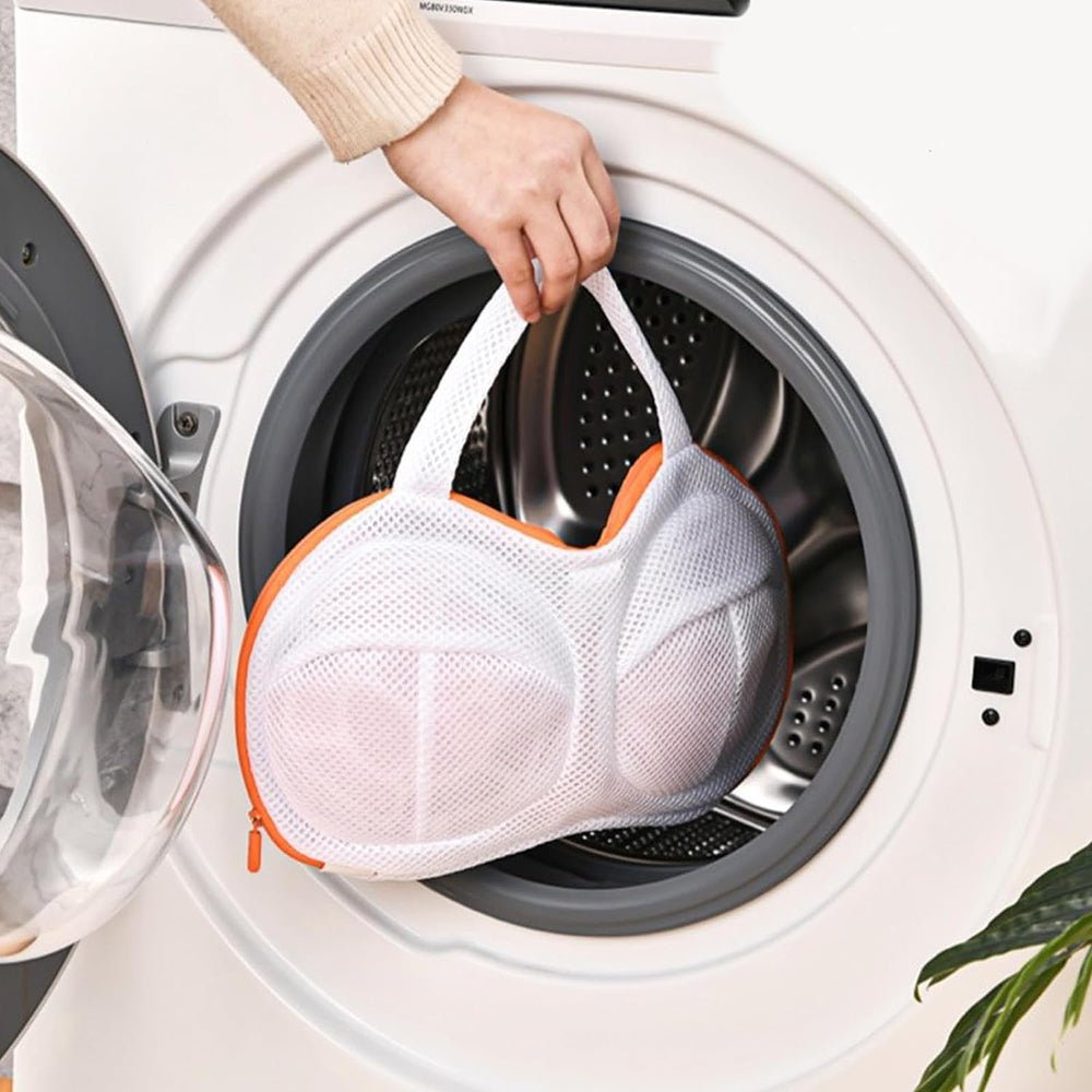 High Permeability Mesh Bra - shaped Lingerie Laundry Bags With Handle And Zipper - Direct On Sale