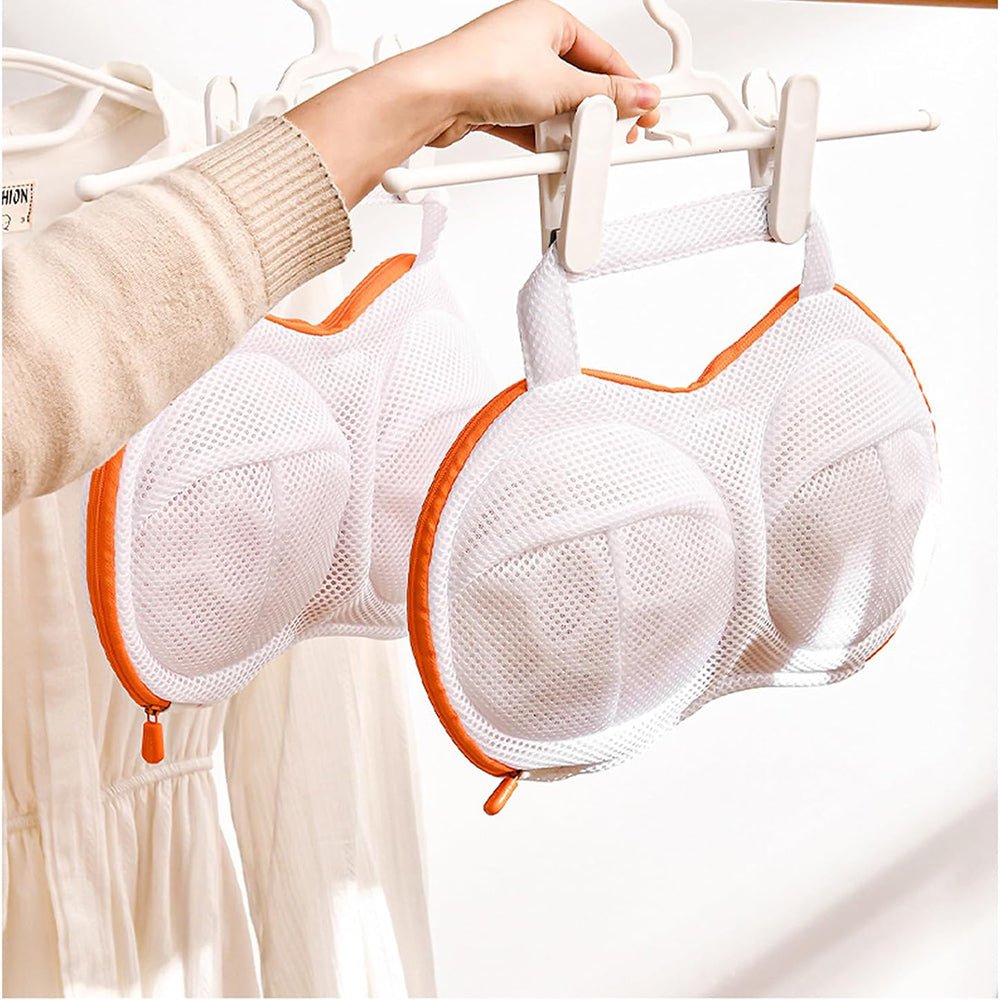 High Permeability Mesh Bra - shaped Lingerie Laundry Bags With Handle And Zipper - Direct On Sale