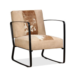 Genuine Goatskin and Canvas Lounge Chairs