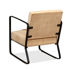 Genuine Goatskin and Canvas Lounge Chairs