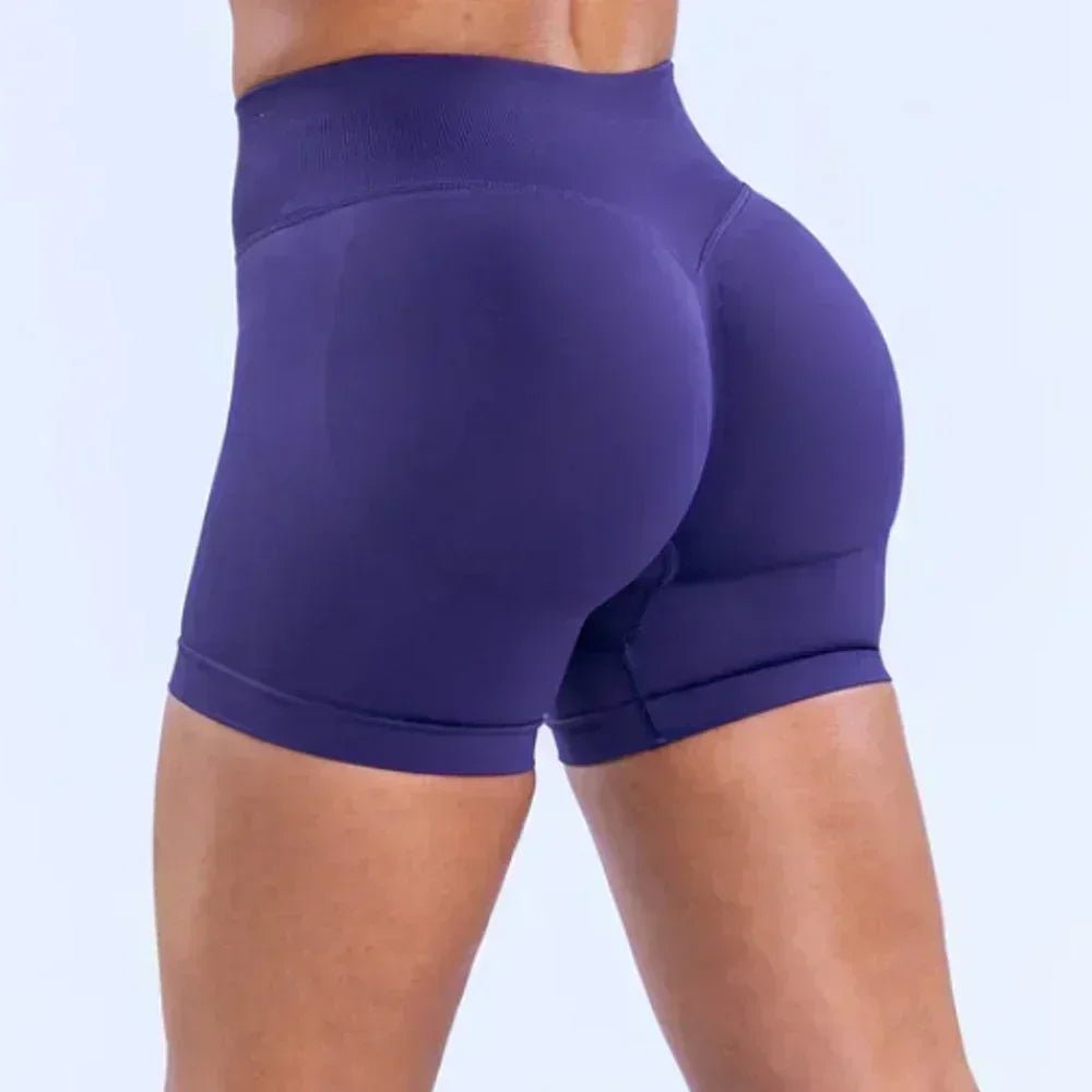 Impact Shorts 12cm Low Ribbed Band Yoga Shorts Seamless Gym Wear Fitness - Direct On Sale