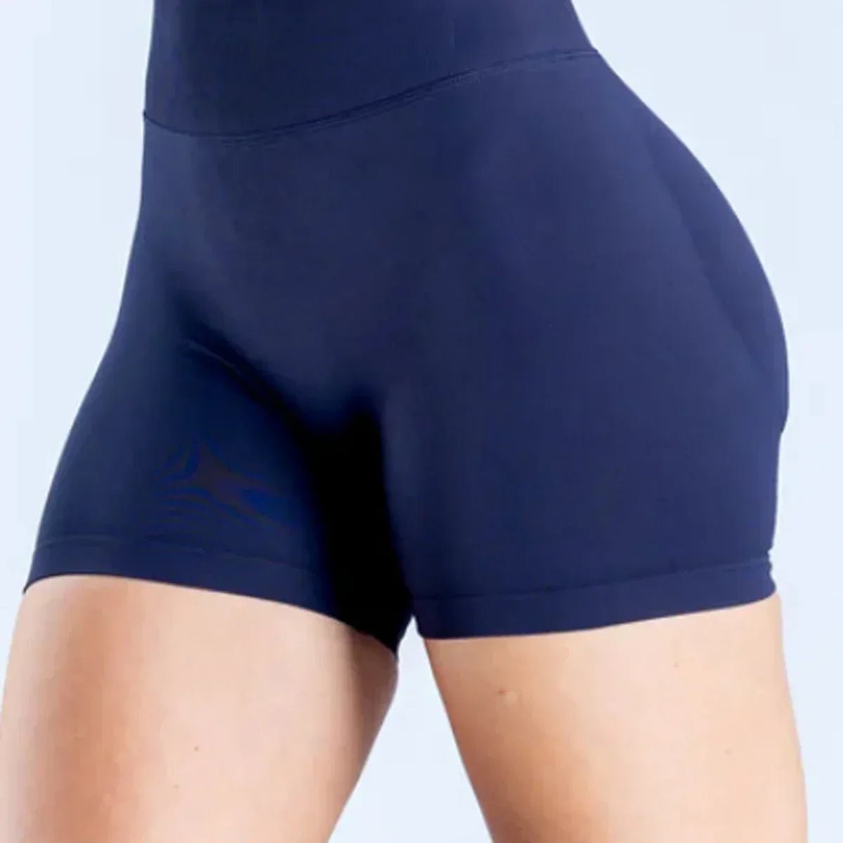 Impact Shorts 12cm Low Ribbed Band Yoga Shorts Seamless Gym Wear Fitness - Direct On Sale