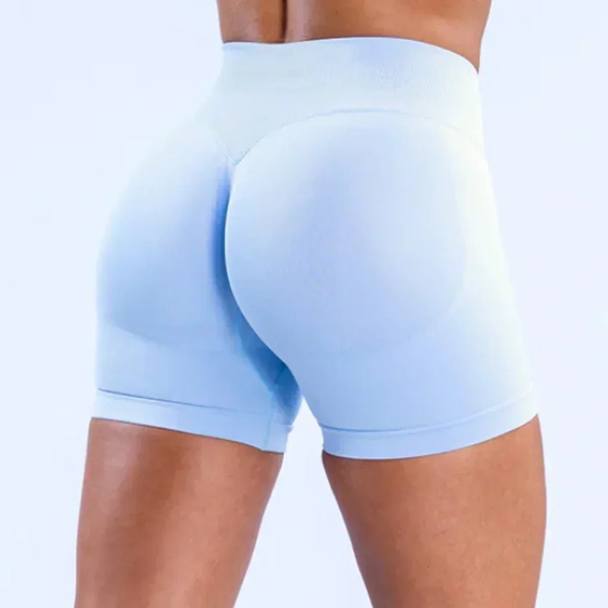 Impact Shorts 12cm Low Ribbed Band Yoga Shorts Seamless Gym Wear Fitness - Direct On Sale