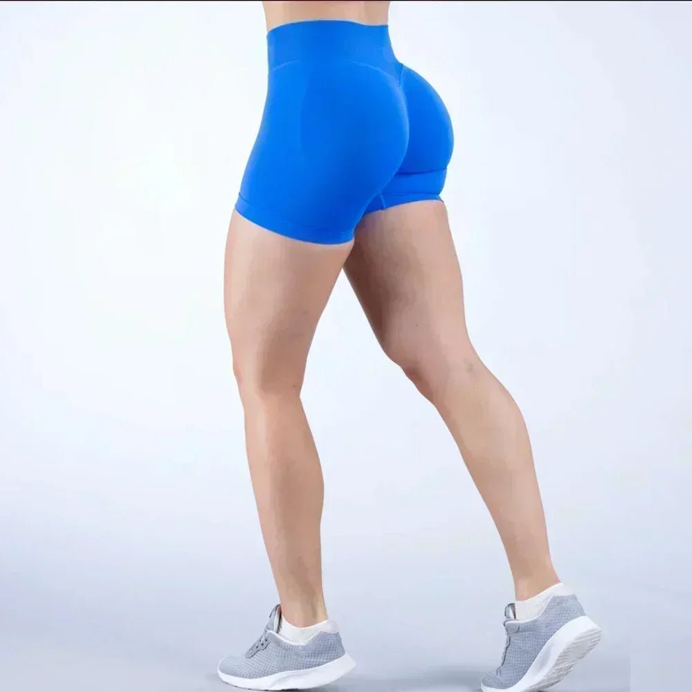 Impact Shorts 12cm Low Ribbed Band Yoga Shorts Seamless Gym Wear Fitness - Direct On Sale