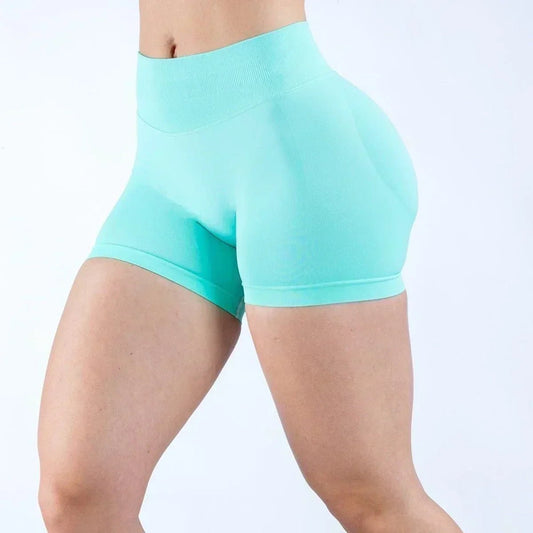 Impact Shorts 12cm Low Ribbed Band Yoga Shorts Seamless Gym Wear Fitness - Direct On Sale