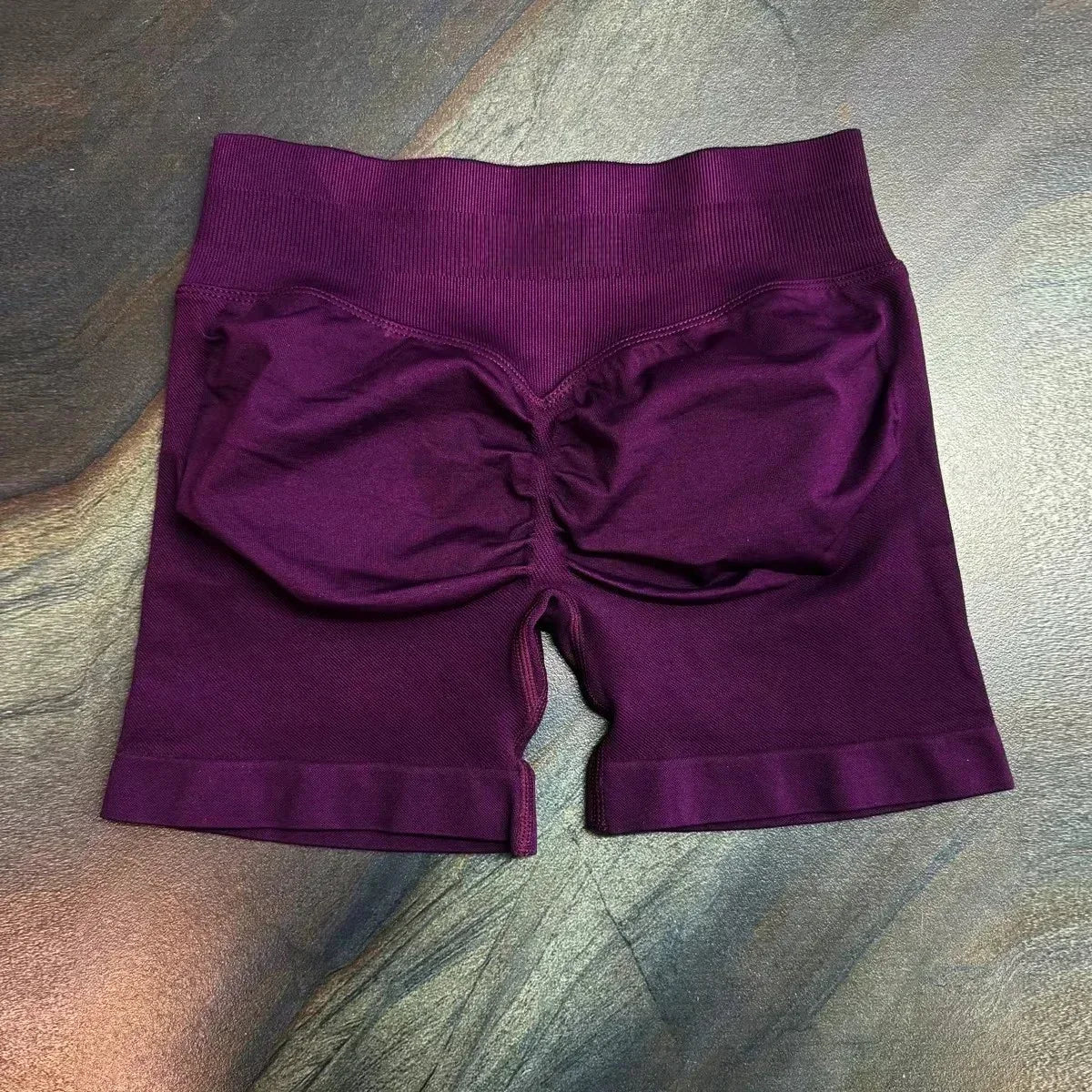 Impact Shorts 12cm Low Ribbed Band Yoga Shorts Seamless Gym Wear Fitness - Direct On Sale