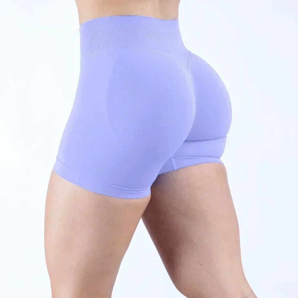 Impact Shorts 12cm Low Ribbed Band Yoga Shorts Seamless Gym Wear Fitness - Direct On Sale