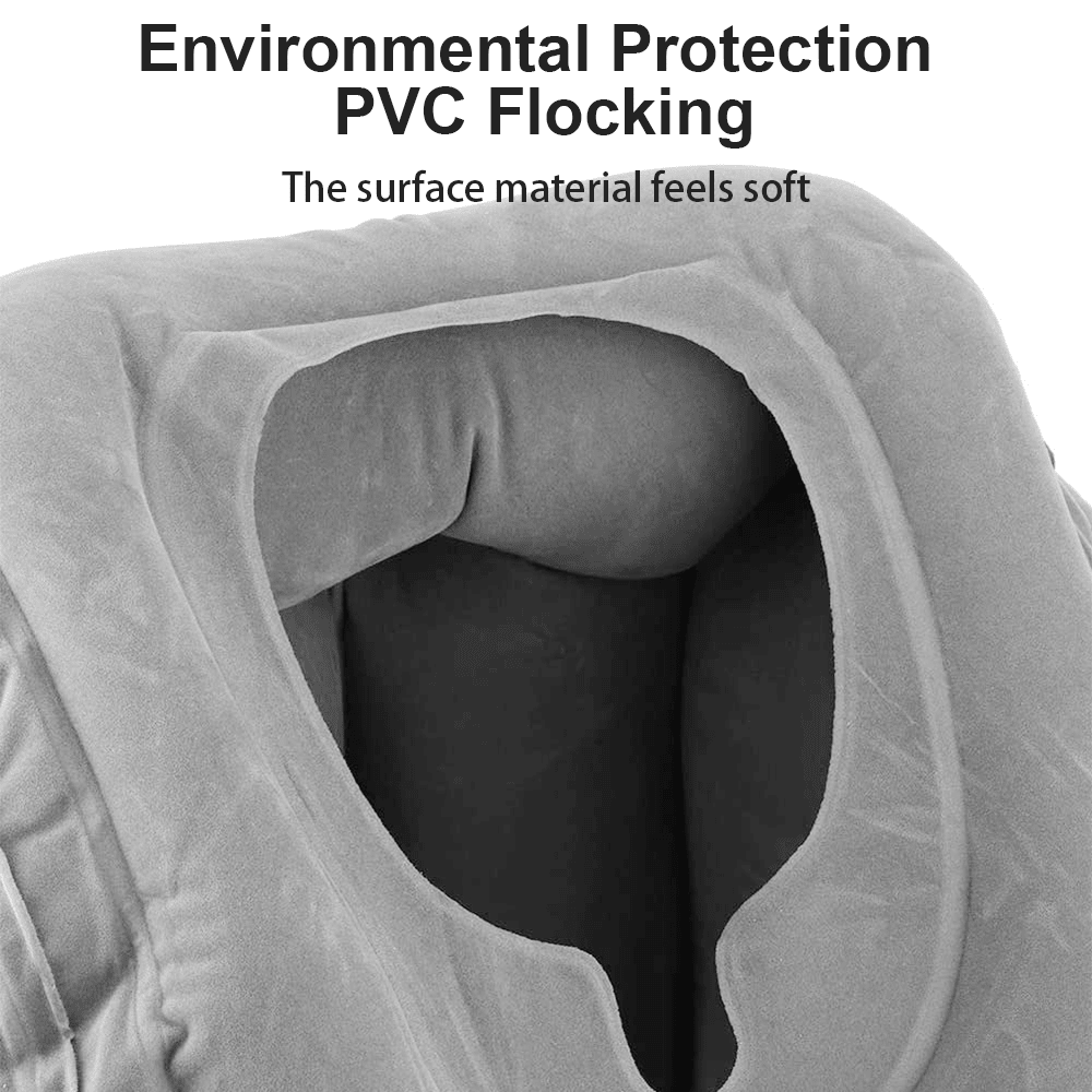 Inflatable Air Cushion Travel Pillow for Airplane Office Nap Rest Neck Head Chin - Direct On Sale