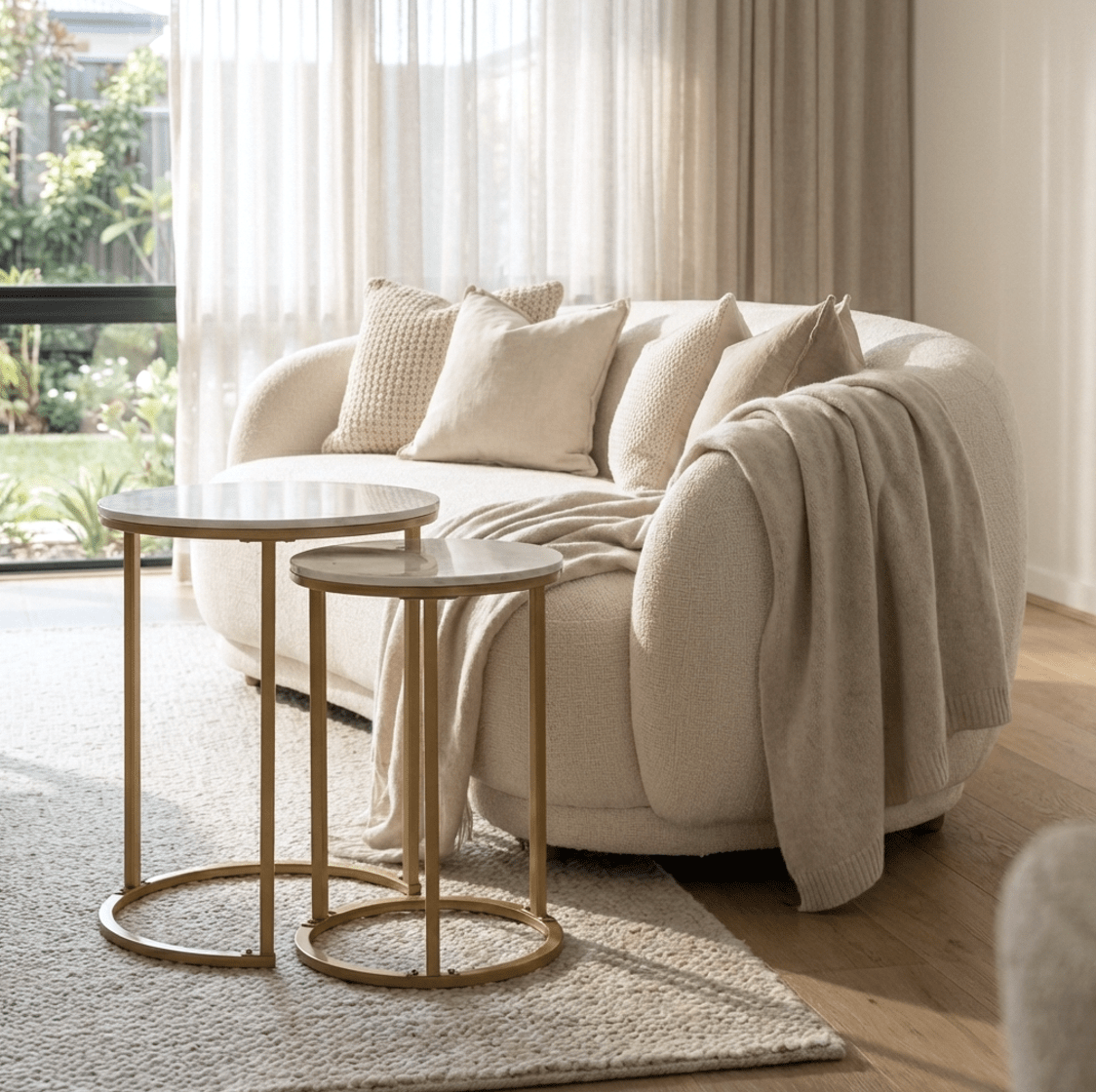 Interior Ave - Deva Gold Nested Side Table Set - Direct On Sale