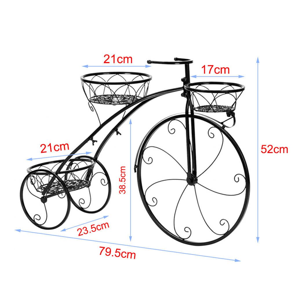 Iron Bicycle Plant Stand Rack Indoor Outdoor Garden - Direct On Sale