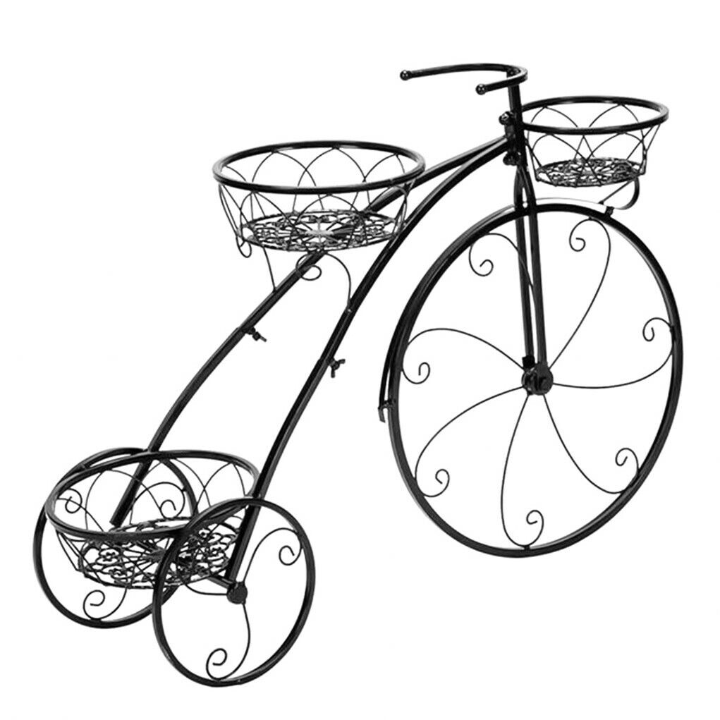Iron Bicycle Plant Stand Rack Indoor Outdoor Garden - Direct On Sale