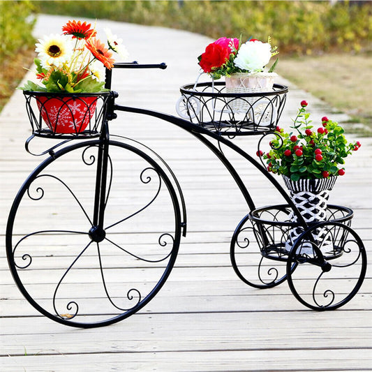 Iron Bicycle Plant Stand Rack Indoor Outdoor Garden - Direct On Sale