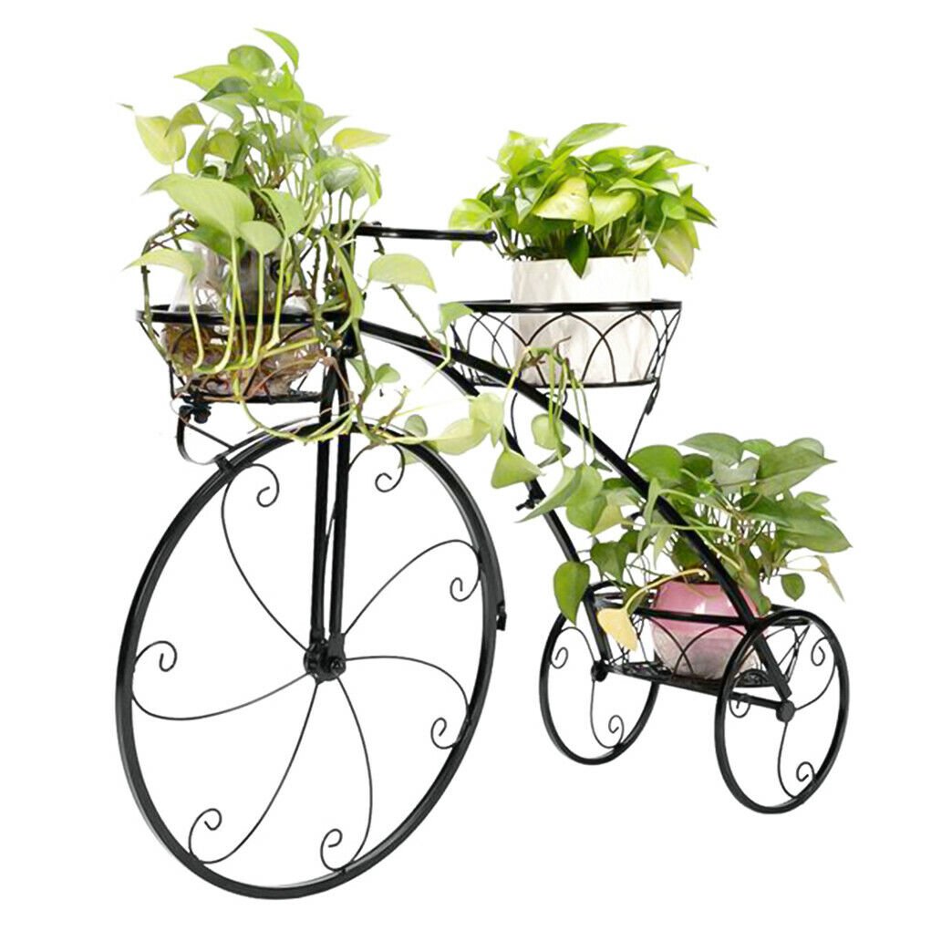 Iron Bicycle Plant Stand Rack Indoor Outdoor Garden - Direct On Sale
