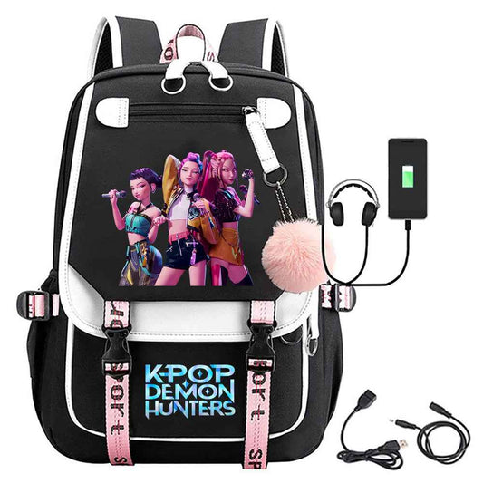 K - Pop Demon Hunters Anime School Backpack Cute Cartoon Bag - Direct On Sale