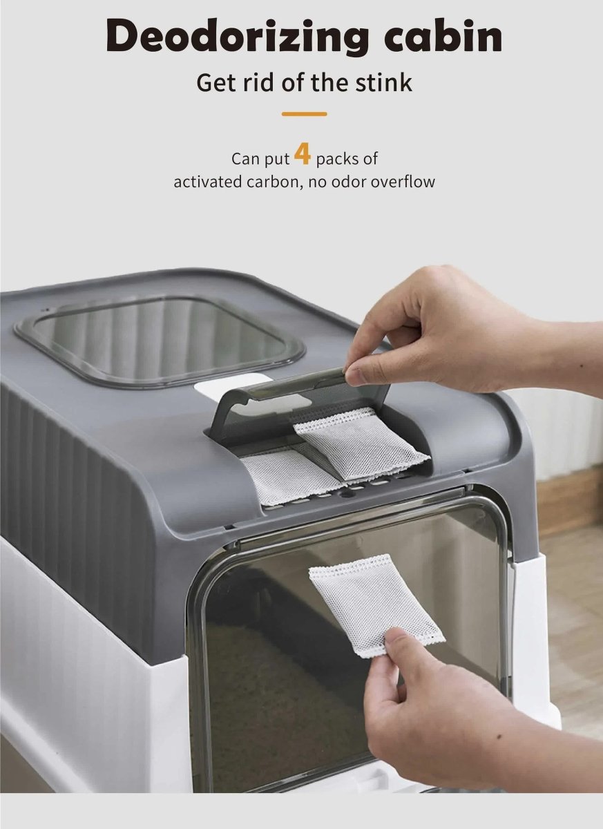 Large Enclosed Cat Litter Box with Drawer – Stylish Cat Litter Box Furniture - Direct On Sale