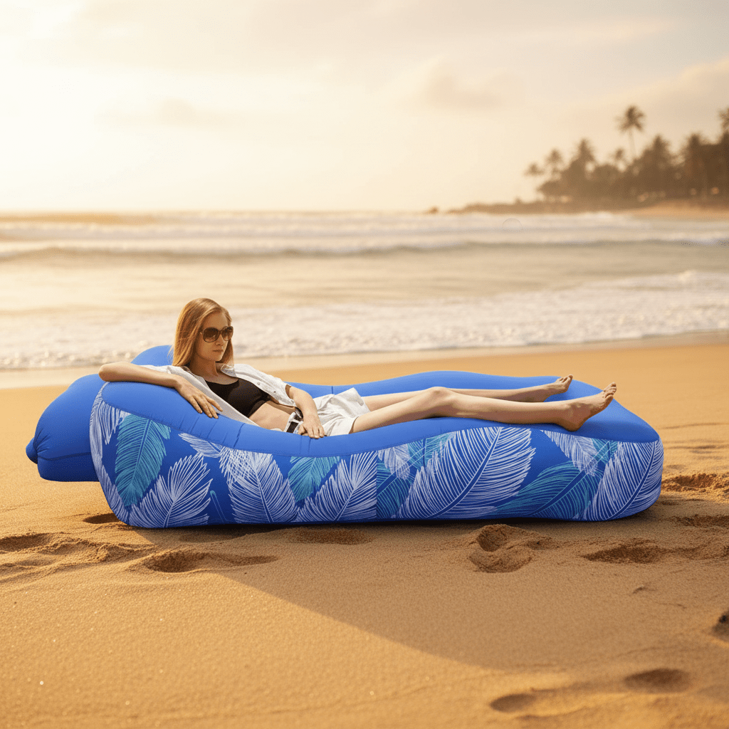 Lazy Inflatable Sofa Bed Swimming Pool Beach Garden Outdoor Portable Folding Camping Chaise Lounge Recliner Pouf - Direct On Sale