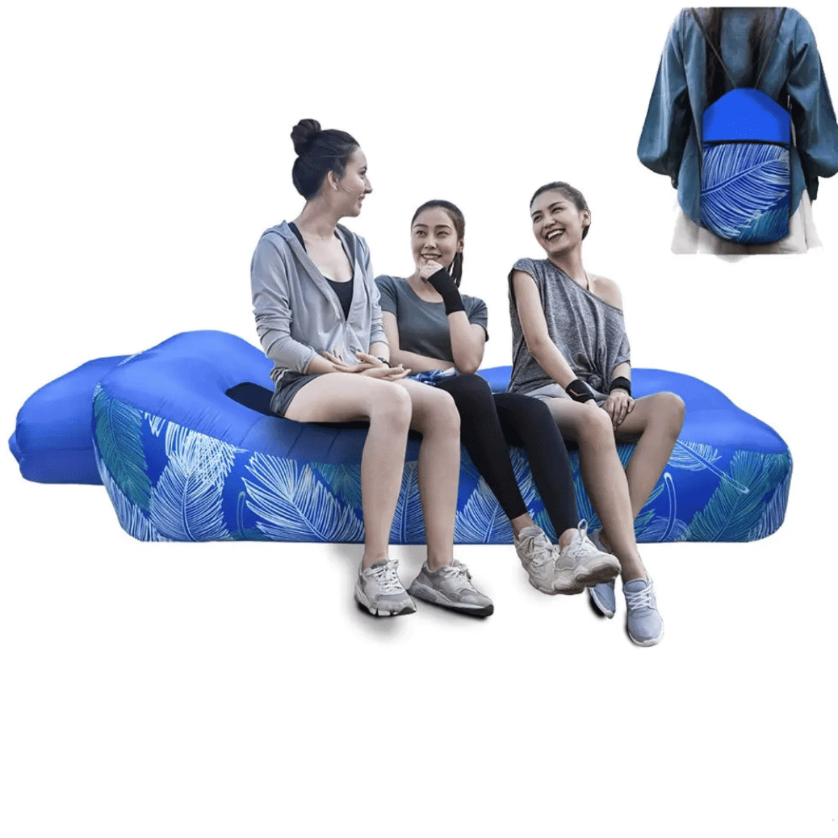 Lazy Inflatable Sofa Bed Swimming Pool Beach Garden Outdoor Portable Folding Camping Chaise Lounge Recliner Pouf - Direct On Sale