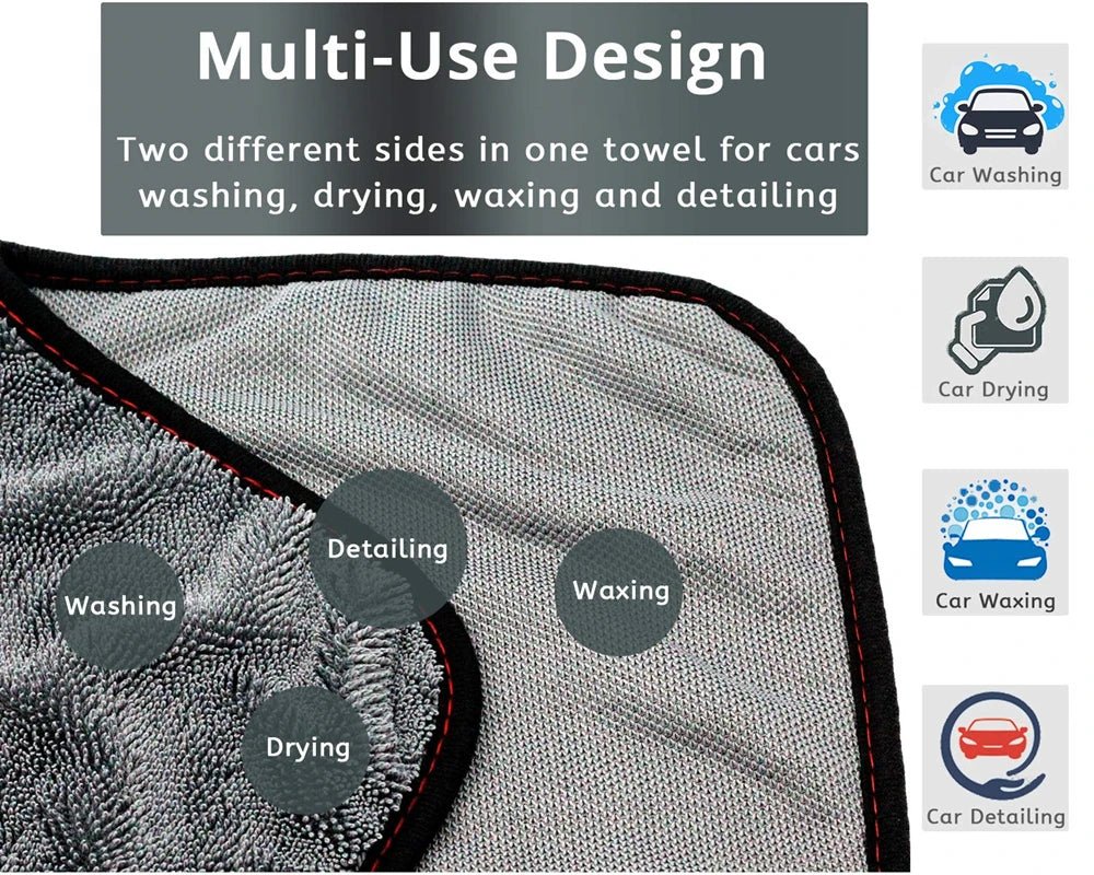 Microfiber Twist Car Wash Towels - Pack of 3 - Direct On Sale