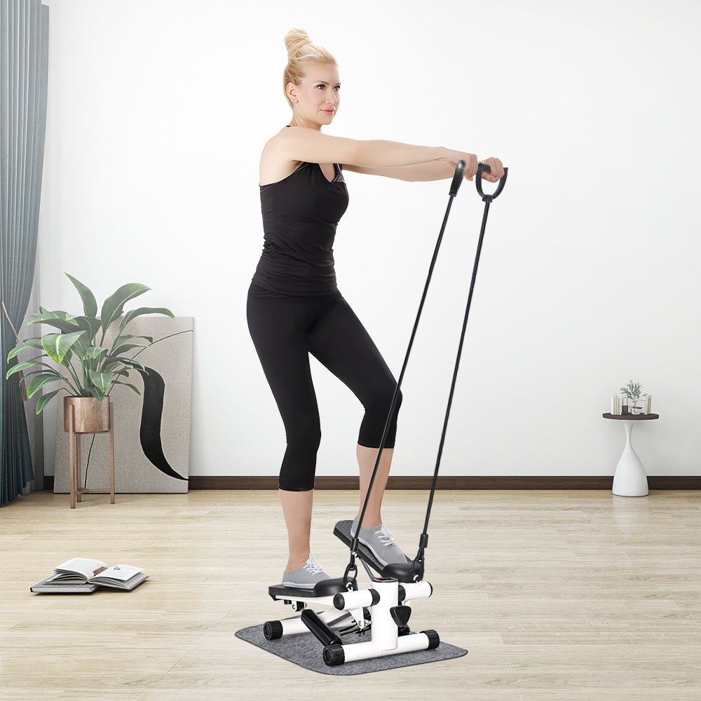 Mini Stepper Exercise Machine with Resistance Fitness Bands - Direct On Sale