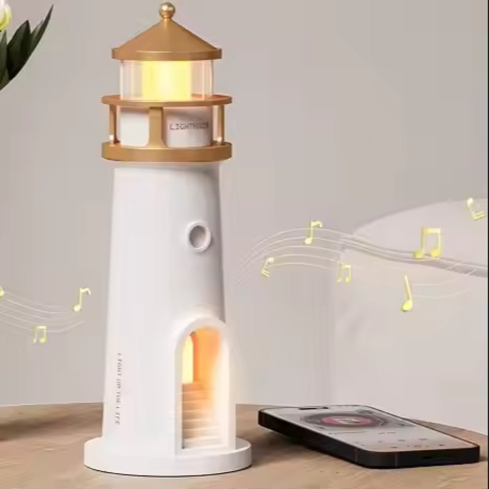 Moon Projection Lighthouse Night Lights Motion Sensor Bluetooth Music - Direct On Sale