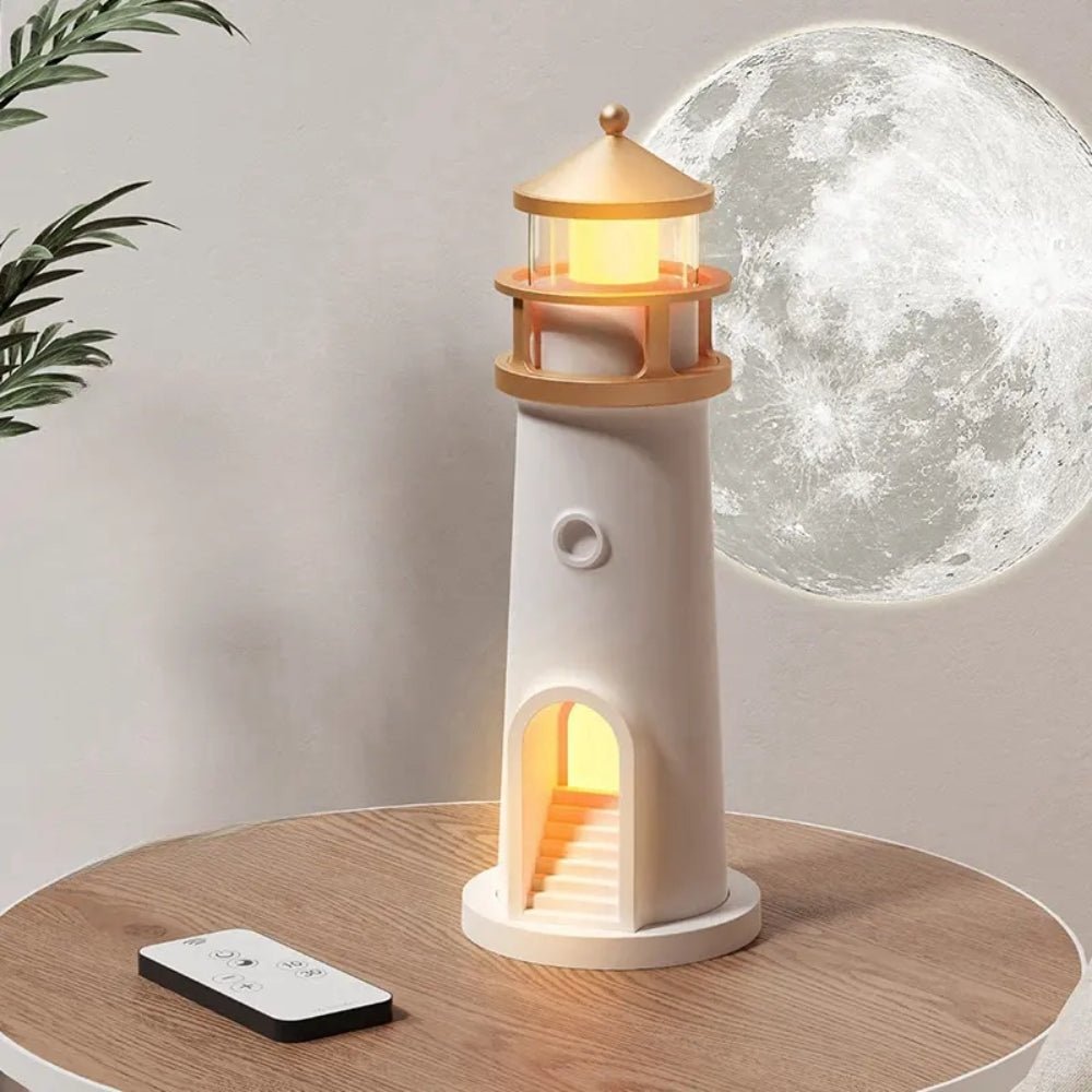 Moon Projection Lighthouse Night Lights Motion Sensor Bluetooth Music - Direct On Sale