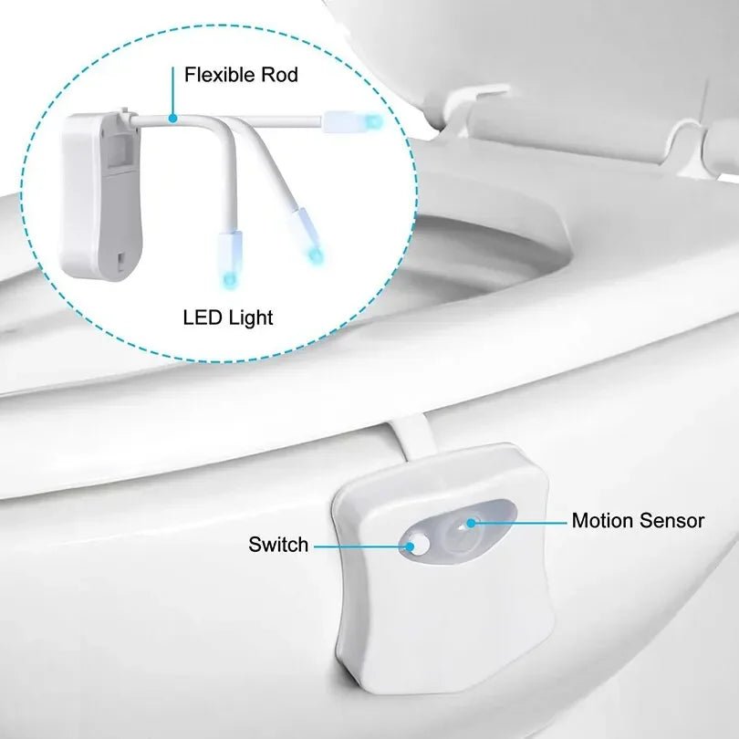 Motion - Sensor LED Toilet Light – 8 - Color Auto - Sensing Night Light - Direct On Sale