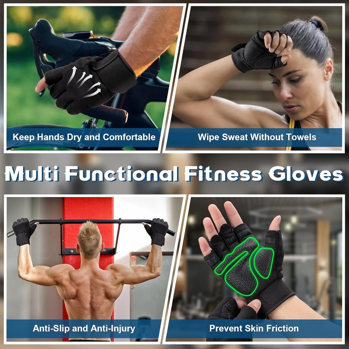 Non - Slip Fitness Gloves – Breathable Weightlifting Training Gloves - Direct On Sale