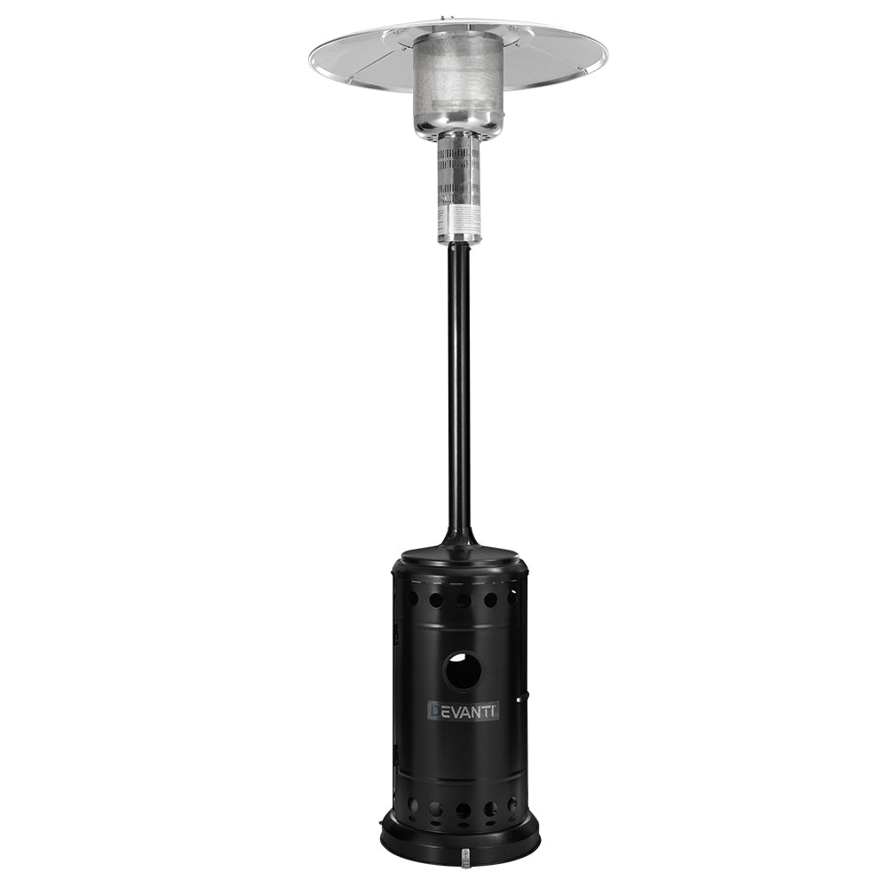 Outdoor Gas Patio Heater Winter Backyard Black Powder Coated - Direct On Sale