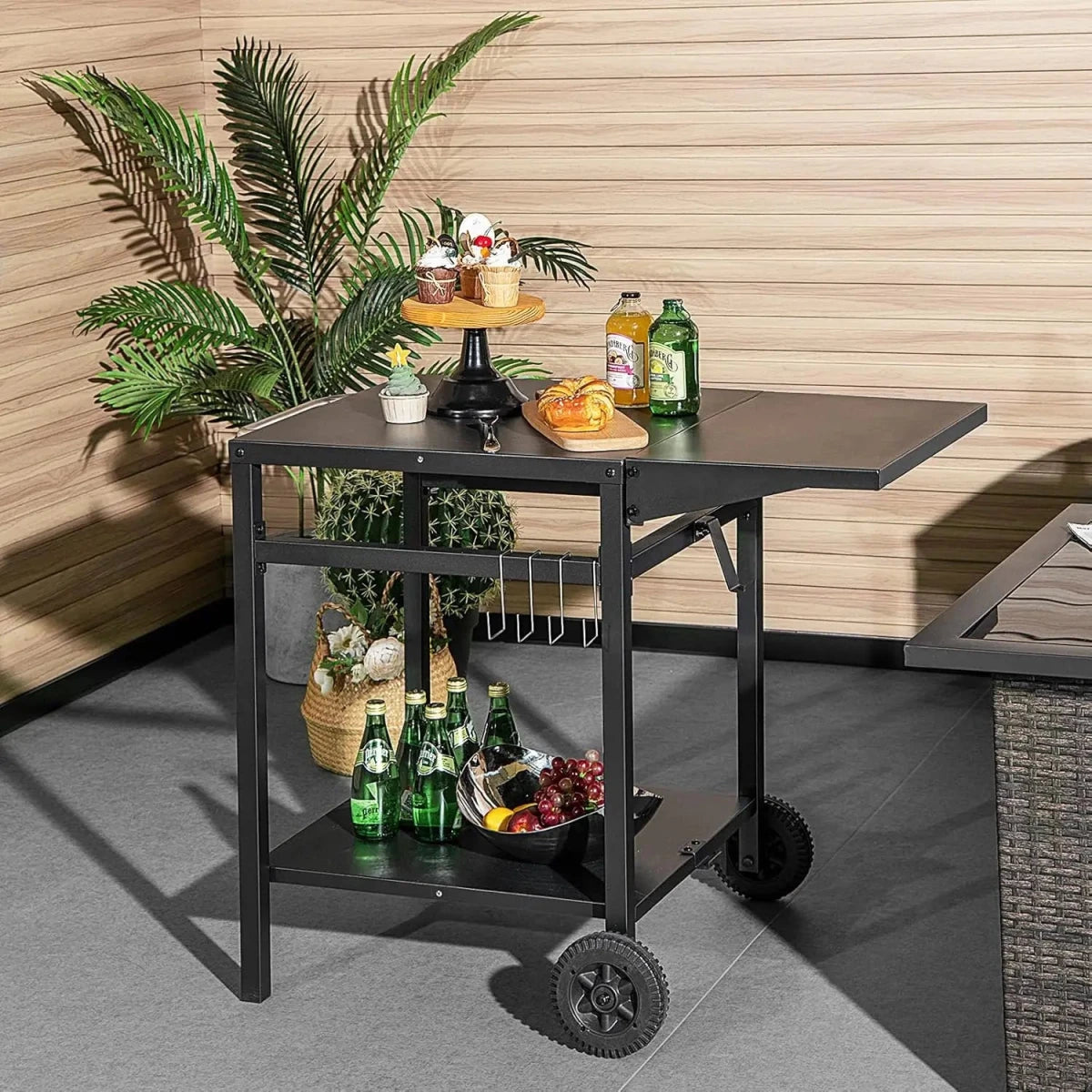 Outdoor Multi - Purpose Folding Worktable with Wheels - Direct On Sale