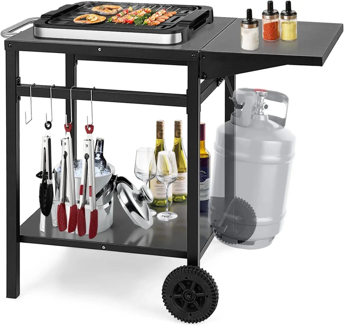 Outdoor Multi - Purpose Folding Worktable with Wheels - Direct On Sale