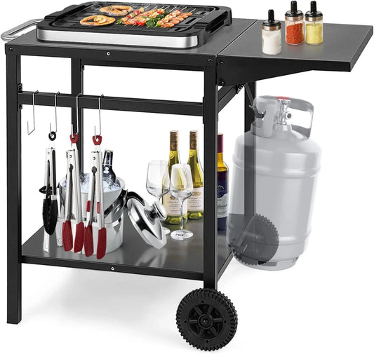 Outdoor Multi - Purpose Folding Worktable with Wheels - Direct On Sale