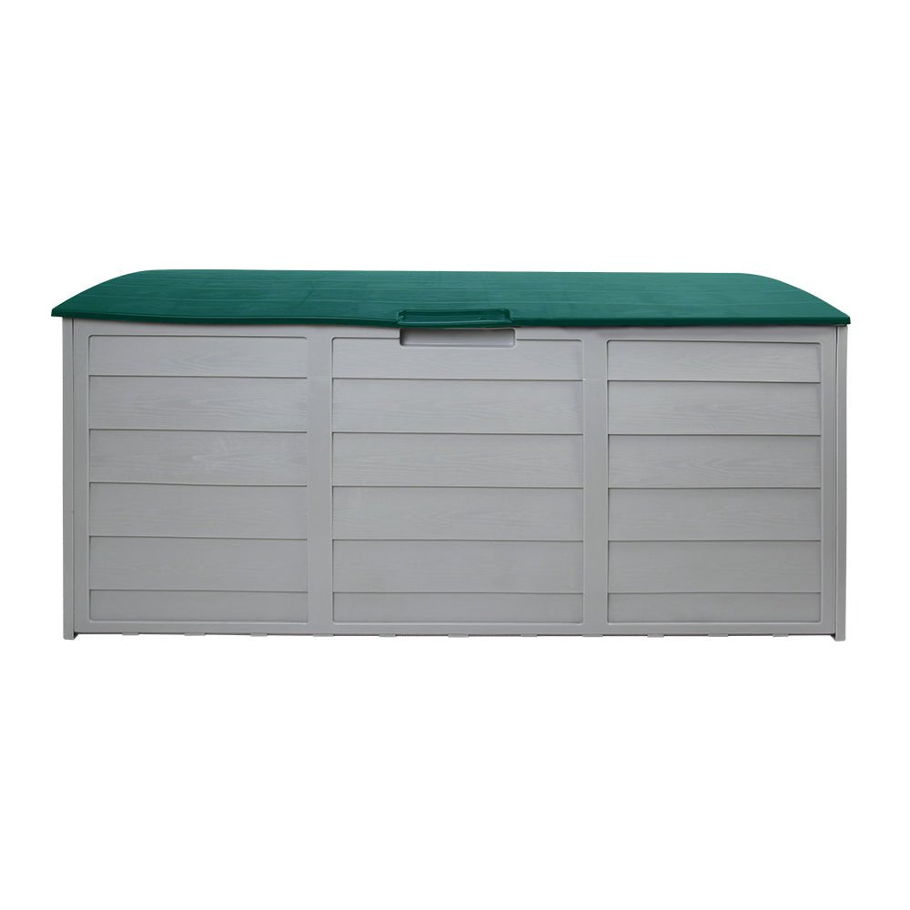 Outdoor Storage Box 290L Lockable Organiser Garden Deck Shed Tool Green - Direct On Sale