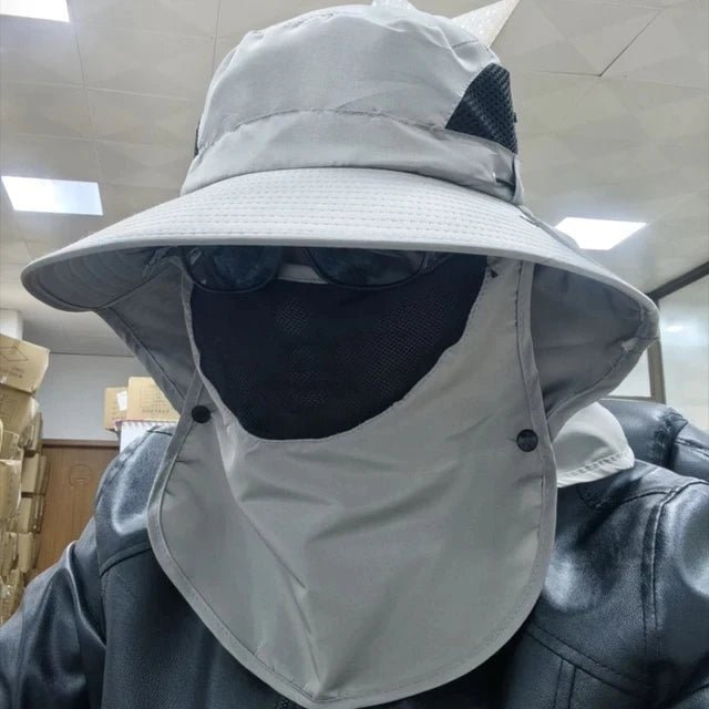 Outdoor Sun Protection Hat with Detachable Face and Neck Flap - UPF 50+ - Direct On Sale