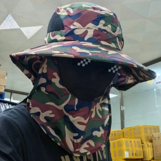 Outdoor Sun Protection Hat with Detachable Face and Neck Flap - UPF 50+ - Direct On Sale