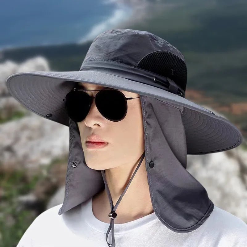 Outdoor Sun Protection Hat with Detachable Face and Neck Flap - UPF 50+ - Direct On Sale