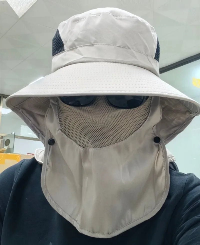 Outdoor Sun Protection Hat with Detachable Face and Neck Flap - UPF 50+ - Direct On Sale