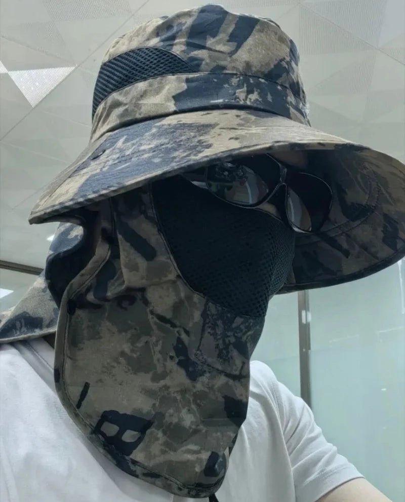Outdoor Sun Protection Hat with Detachable Face and Neck Flap - UPF 50+ - Direct On Sale