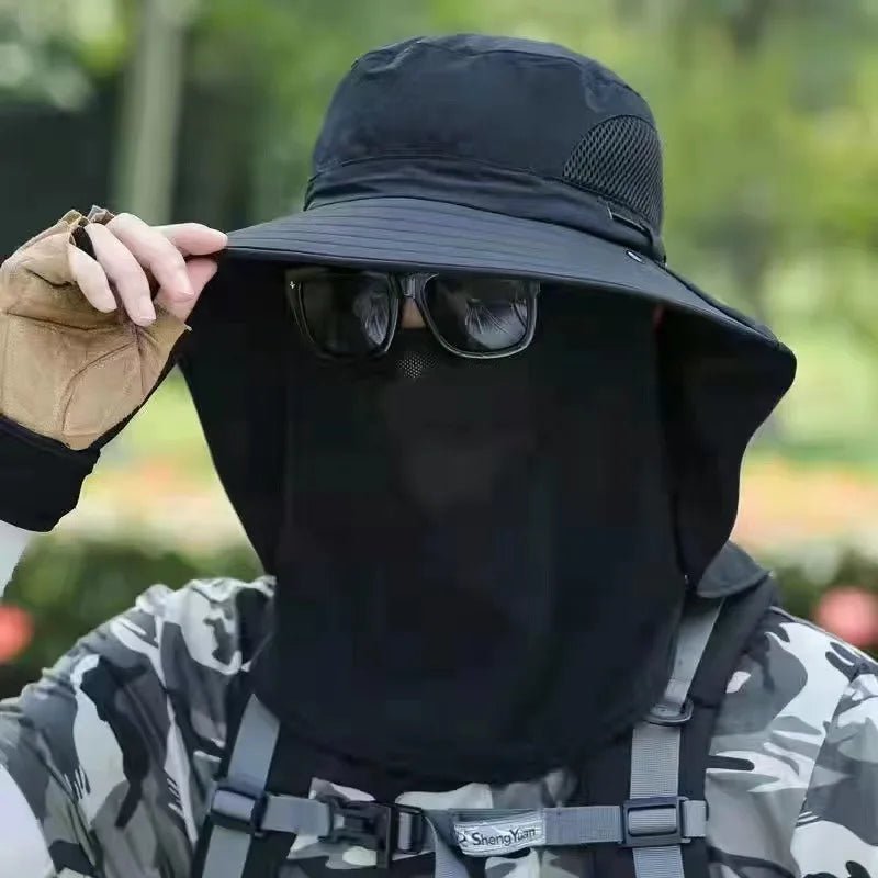 Outdoor Sun Protection Hat with Detachable Face and Neck Flap - UPF 50+ - Direct On Sale
