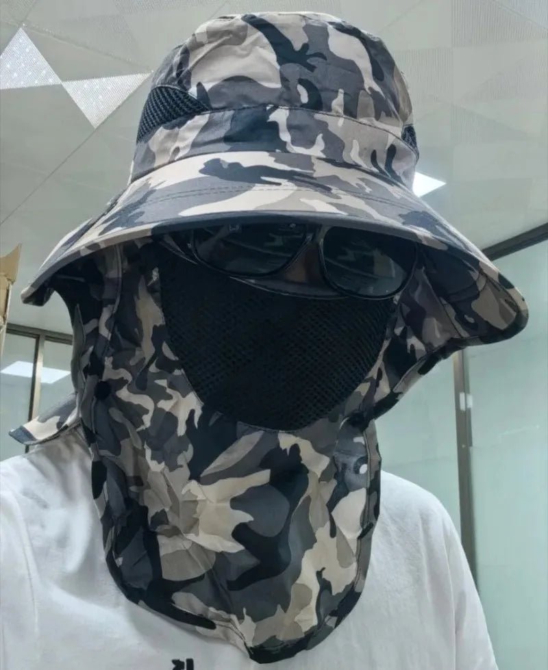 Outdoor Sun Protection Hat with Detachable Face and Neck Flap - UPF 50+ - Direct On Sale