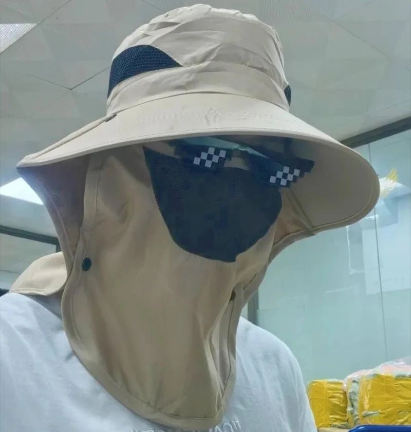 Outdoor Sun Protection Hat with Detachable Face and Neck Flap - UPF 50+ - Direct On Sale